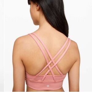 Lululemon Energy Bra Long Line - Sz 12 Peach Pink